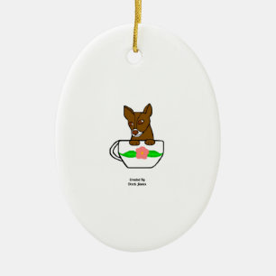 Teacup Chihuahua Oval Ornement