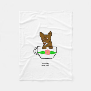 Teacup Chihuahua petite couverture en polaire