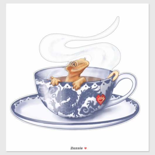 Teacup Crested Gecko Sticker (Vel)