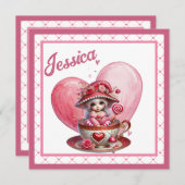 Teacup Cuties Feestdagenkaart (Voorkant / Achterkant)