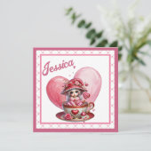 Teacup Cuties Feestdagenkaart (Staand voorkant)