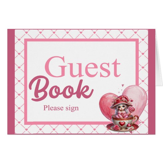 Teacup Cuties_ Guestbook Card (Devant Horizontal)