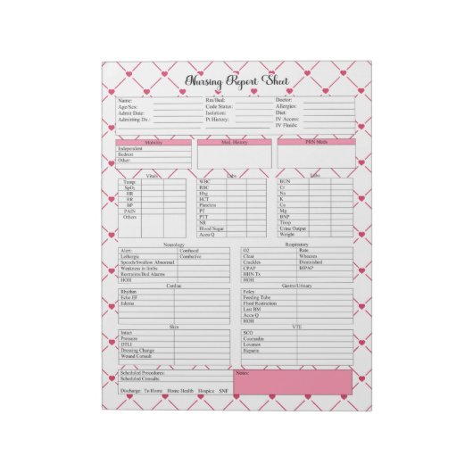 Teacup Cuties _ Nursing Report Sheet Notitieblok (Gedraaid)