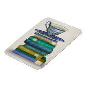 Teacup en Boeken 3 Magneet (Linkerzijde)