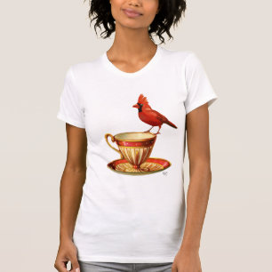 Teacup en rode kardinaal t-shirt