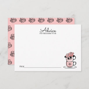Teacup & Fleurs Baby shower Carte Conseils pour ma