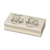 Teacup Foxes - Baby Animals in een Cup Rubberstempel (Stempel)