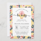Teacup Jaune Tea Party Bridal Douche Invitation (Devant)