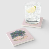 TEACUP MET STROOMSTROMEN ONDERZETTER (Zijkant)