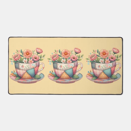 Teacup Patchwork avec Fleurs Whimsical (Recto)