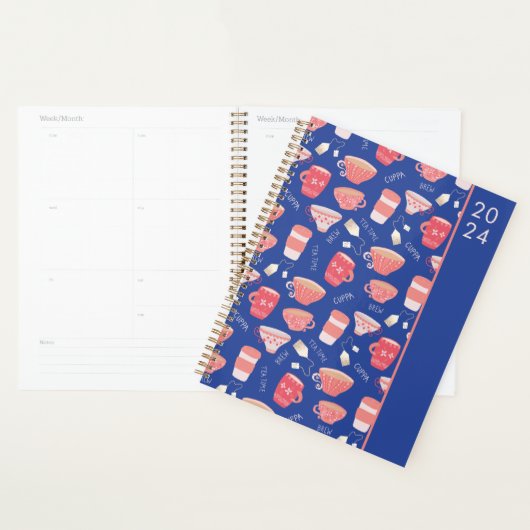  Teacup Peach Pattern Planner (Display)