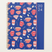  Teacup Peach Pattern Planner (Voorkant)