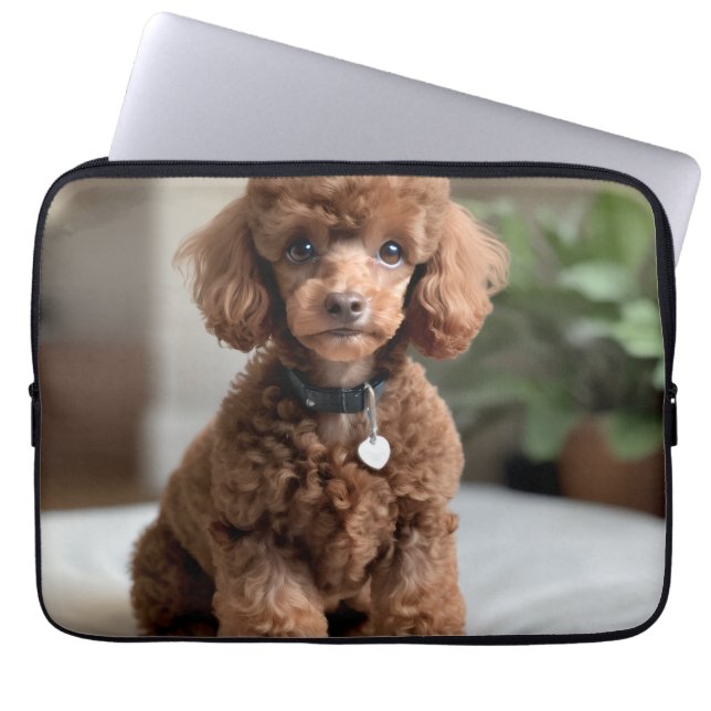 Teacup Poodle 2 Laptop Sleeve (Voorkant)