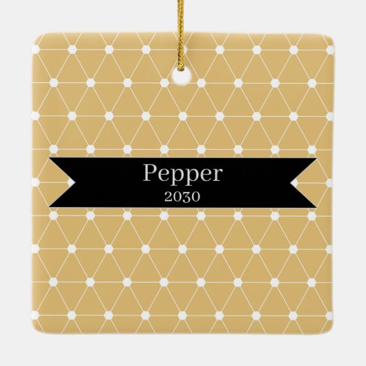 Teacup Poodle Noël Pet Ornement (Dos)