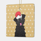 Teacup Poodle-Ornament met kerstmis Keramisch Ornament (Links)