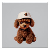 Teacup Poodle with Hat Perfect Poster (Voorkant)