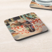 teacup-rit bij het pretpark onderzetter (Linkerzijde)