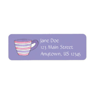 Teacup Tea Party Retourner l'adresse Étiquettes