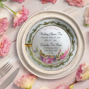 Teacup Tea Party Vrijgezellenfeest Kaart