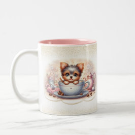 Teacup Yorkie Coffee Lover Tweekleurige Koffiemok