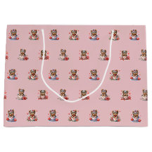 Teacup Yorkie Valentijnsdag - Roze