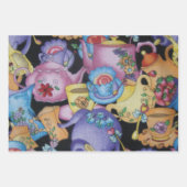 Teacups en Teapots Inpakpapier Vel (Voorkant 3)