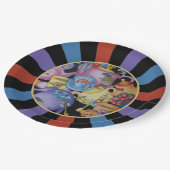 Teacups en Teapots Sunburst Papieren Bordje (Gekanteld)