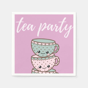 Teacups Roze Tea Party Servet