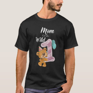 Teady Beer Mom of the Wild One 1st Birthday Kinder T-shirt