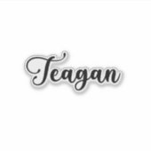 Teagan Naam - Handgeschreven kalligrafie Sticker (Voorkant)