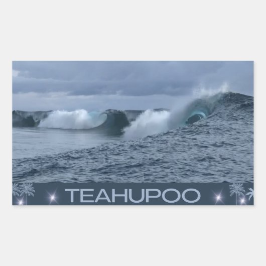 Teahupoo Rechthoekige Sticker (Voorkant)