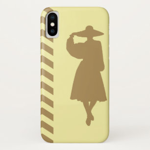 Teak Cream Neutral Chevrons Mode iPhone X Hoesje