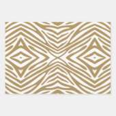 Teak Neutral Zebra Inpakpapier Vel (Voorkant)