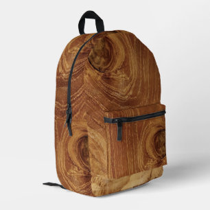 Teak Rustieke Houtstructuur Bruin Natuur Patroon F Bedrukte Rugzak
