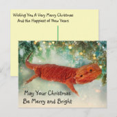 Teak the Bearded Dragon Christmas Carte postale (Devant / Derrière)