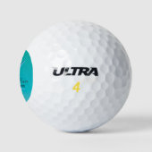 Teal 3D-monogram huwelijksgunst Golfballen (Logo)