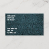 Teal a usiné le carte de visite en cuir (Dos)