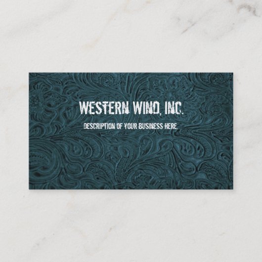 Teal a usiné le carte de visite en cuir (Devant)