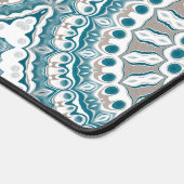 Teal and Beige Abstract Mandala Pattern Bureaumat (Hoek)