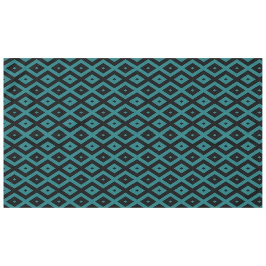 Teal and black diamond pattern tafelkleed (Voorkant (Horizontaal))