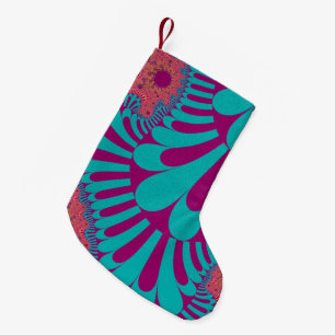 Teal and Orange Loop Kleine Kerstsok