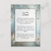 Teal and Peach Enchanted Forest Wedding Informatiekaartje (Voorkant)