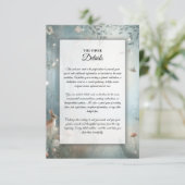 Teal and Peach Enchanted Forest Wedding Informatiekaartje (Staand voorkant)