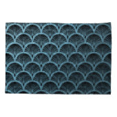teal art deco fan pattern,teal,art deco,metallic,f kussensloop (Achterkant)