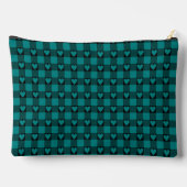 Teal Black Buffalo Heart Plaid Etui (Achterkant)