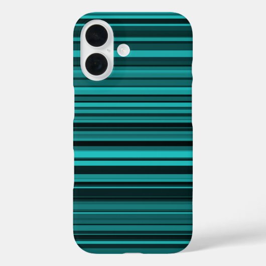 Teal Black Stripes iPhone Case-Mate iPhone Case (Achterkant)
