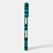 Teal Black Stripes iPhone Case-Mate iPhone Case (Achterkant / Rechts)