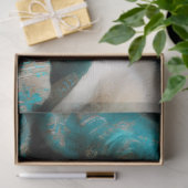 Teal Blanket Silver Wolf Portrait Tissuepapier (Geschenk)