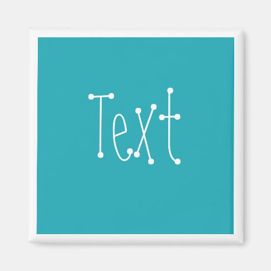 Teal blauw magneet (Voorkant)