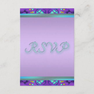 Teal Blauw Paars RSVP Sjabloon